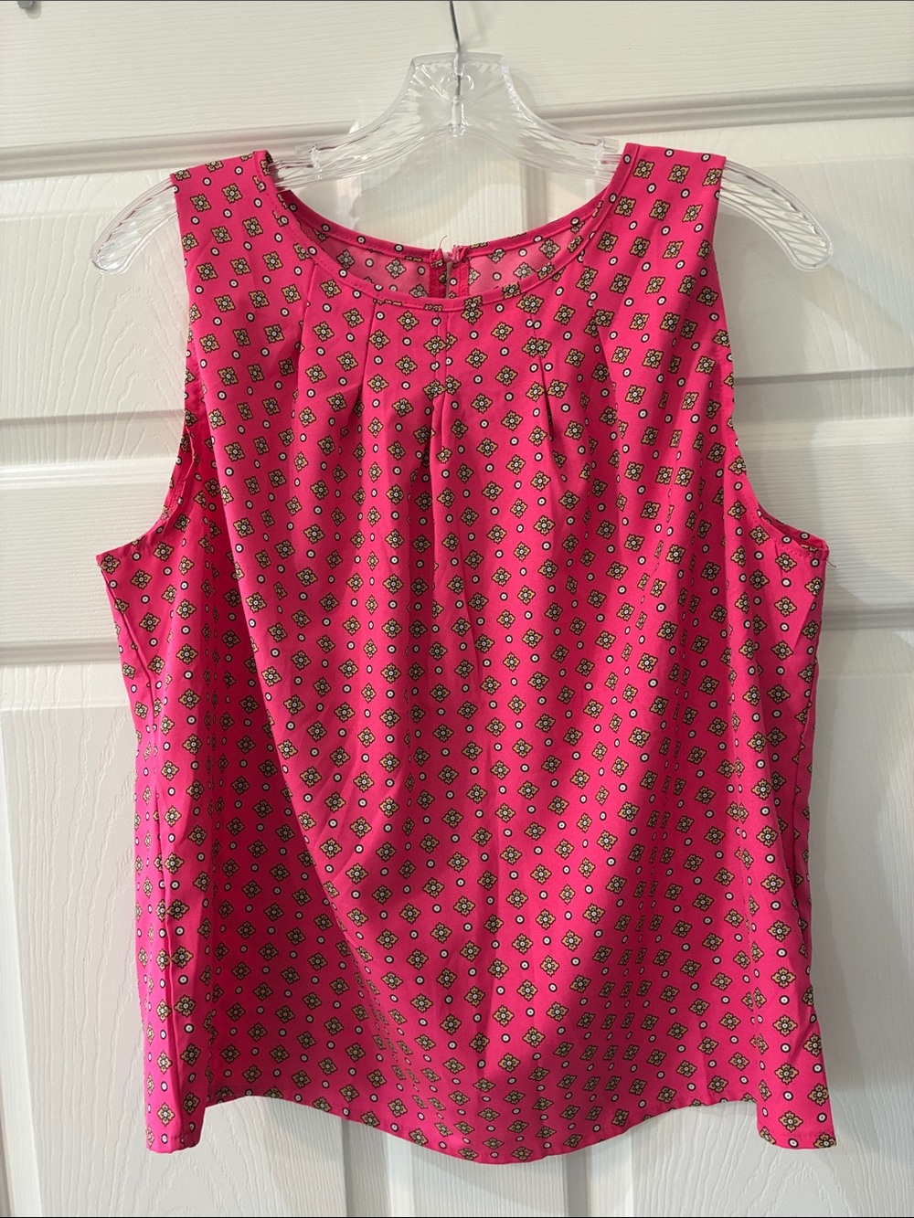 SHEIN Hot Pink Sleeveless Printed Camisole